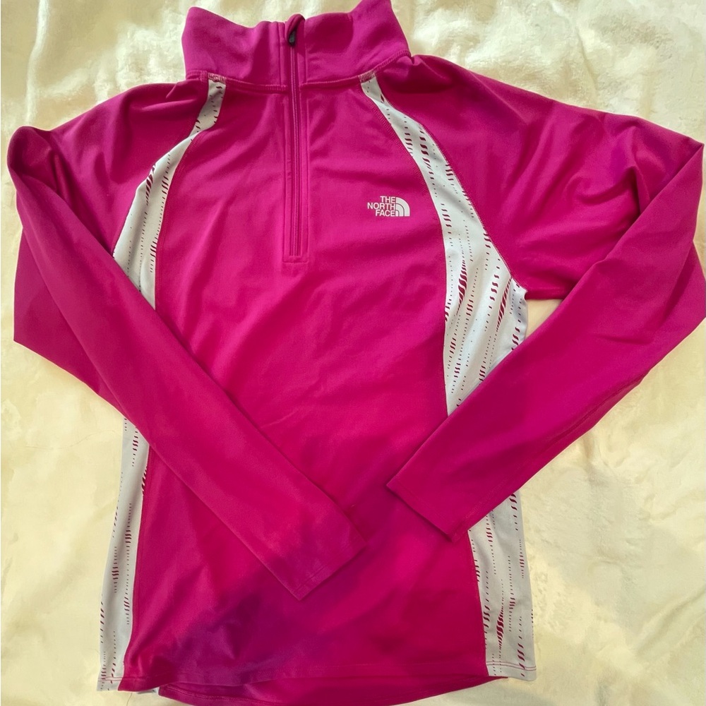 The North Face Pink Quarter-Zip Pullover Women’s Med